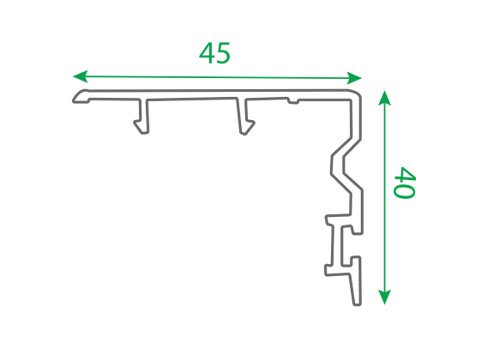 Section drawing of profile TF 109, Peafowl system, with overall dimensions in millimetres