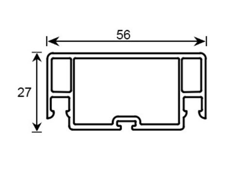 Section drawing of profile TF 110, Peafowl system, with overall dimensions in millimetres