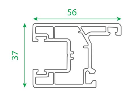 Section drawing of TF 301, a Falcon profile